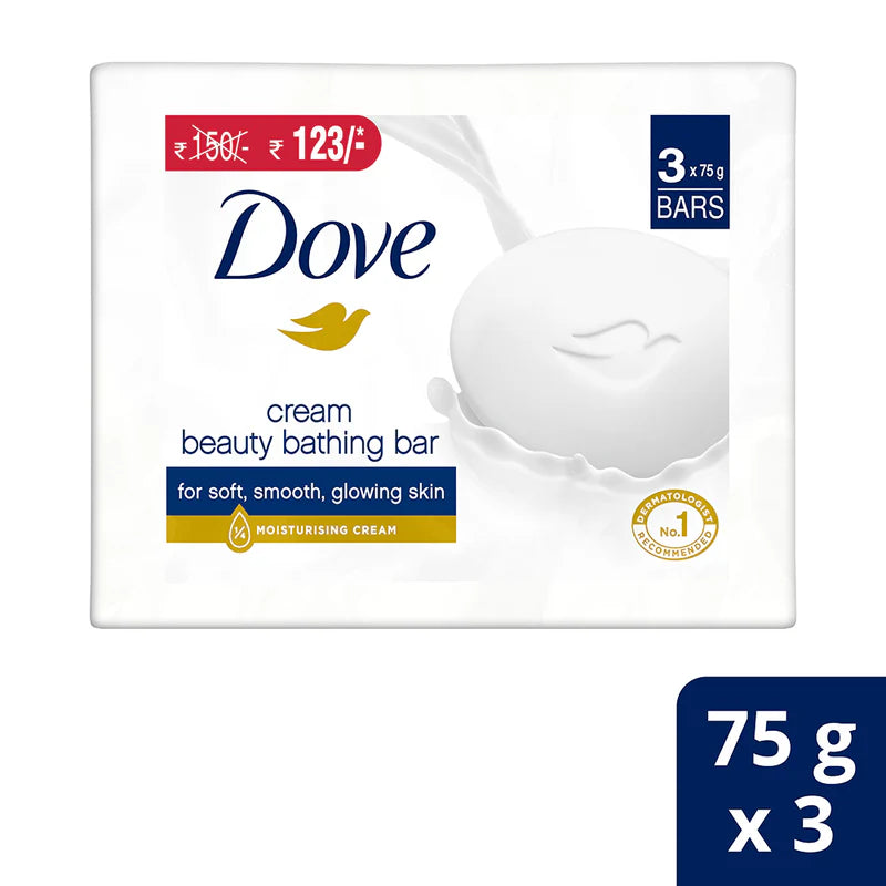 dove original cream bathing 75g x 3