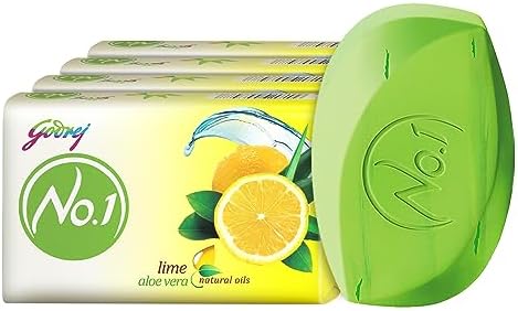 godrej no 1 lime & aloe vera 150g x4