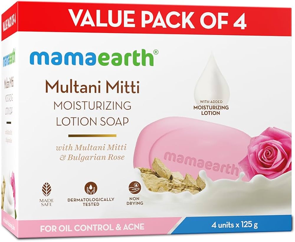 mamaearth multani mitti soap 125g x 4