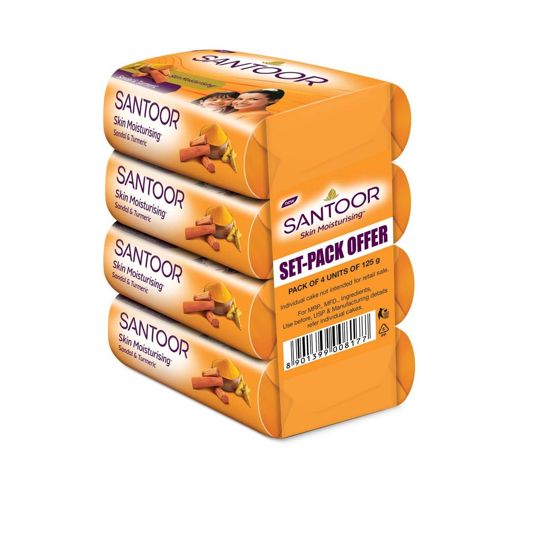 santoor sandal & turmeric 150g x 4