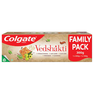 colgate swarna vedshakti family pack 1 x200g + 1 x 100g