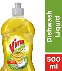 500ML Vim DishWash liquid gel lemon, with lemon fregnance.